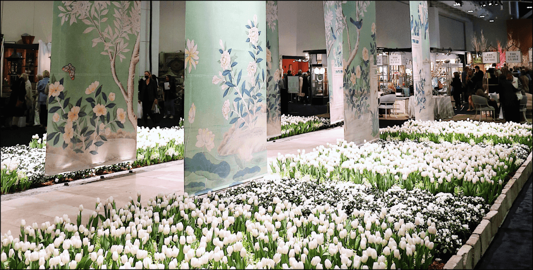 White tulips indoors