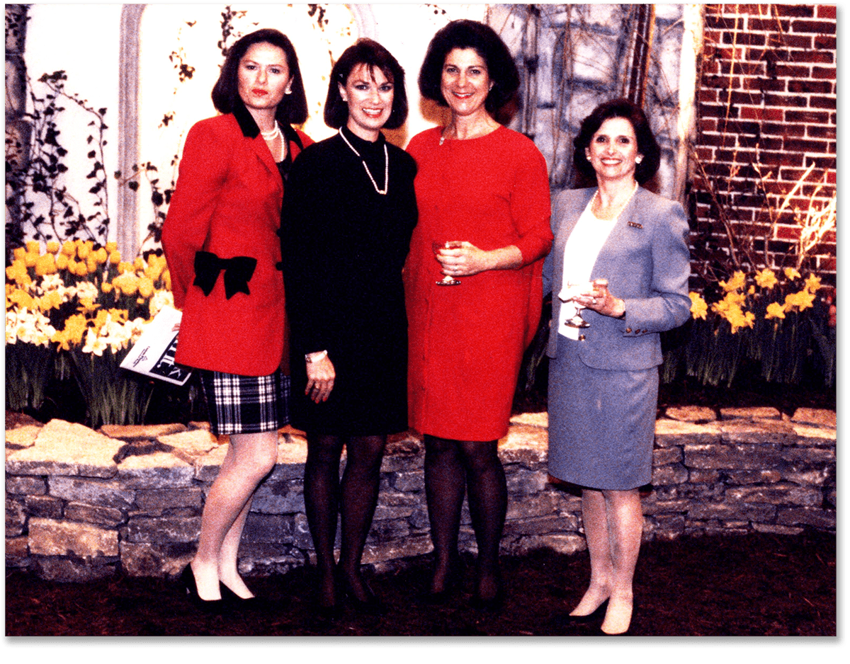 Donna Kestner, Peggy Kinnard, Sigourney Cheek and Connie Cigarran (left to right) at the 1991 Show
