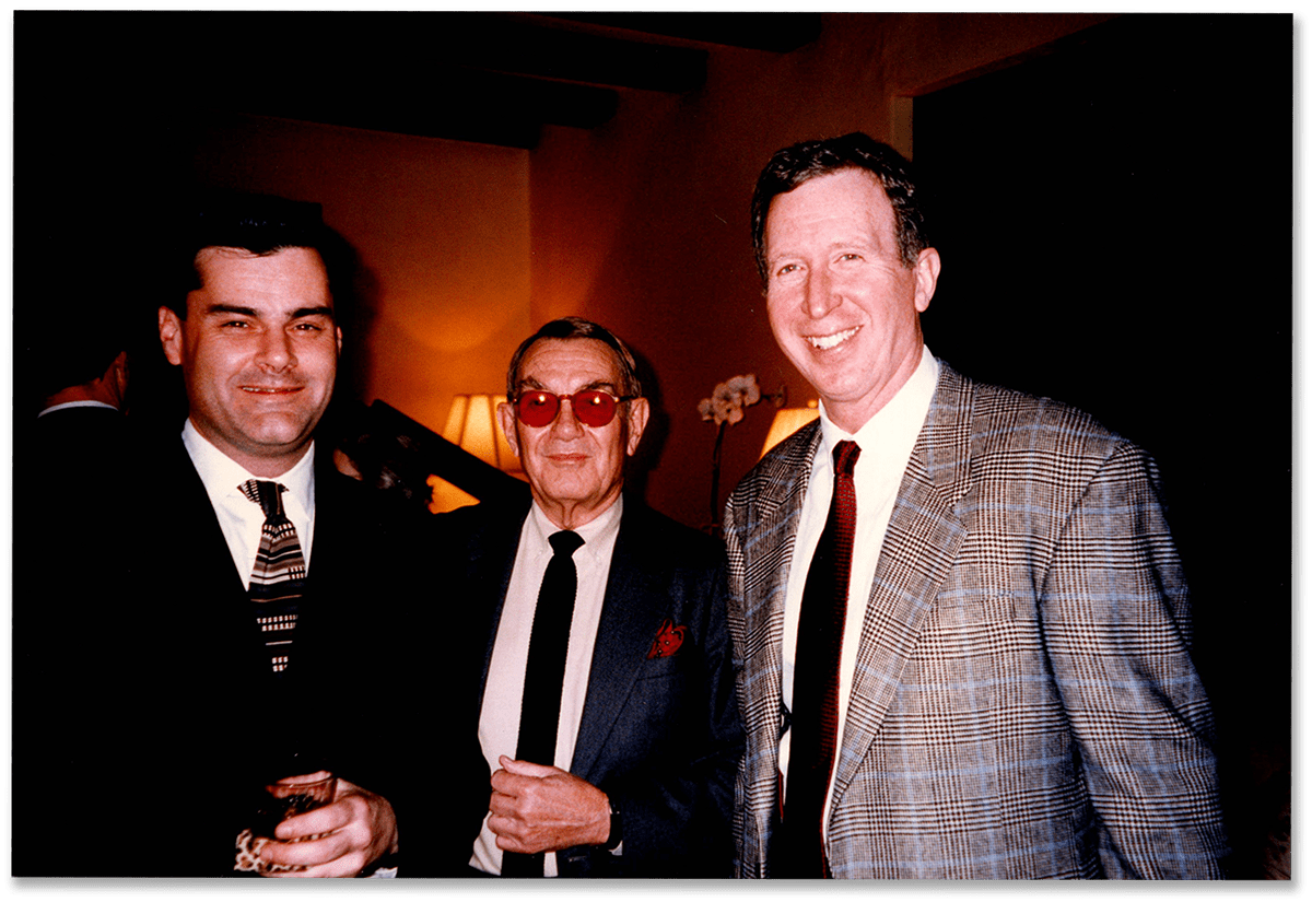 Albert Hadley (middle) and friends at the 1997 Show